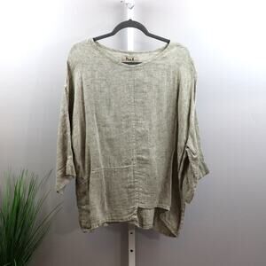 FLAX Peruvian Connection Pima Cotton Knit Tunic Top Size S